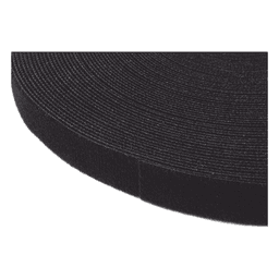Rollo de Cinta de Contacto / 75 Pies (22.9 m) / 19.1 mm Ancho / Nylon Negro