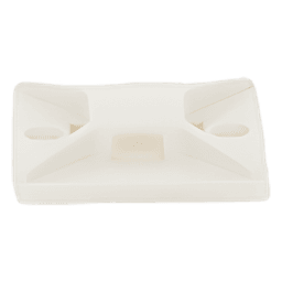 Montaje-Sujetador Para Cable de 4 Vías, con Adhesivo, 25.4 x 25.4mm (1in x 1in), Color Blanco, Uso en Interior, 1 pieza