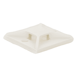 Montaje-Sujetador Para Cable de 4 Vías, con Adhesivo, 25.4 x 25.4mm (1in x 1in), Color Blanco, Uso en Interior, 1 pieza