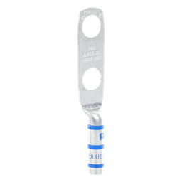 Zapata de compresión LCC6-38D-L para cal. 6 Awg, Doble barreno para tornillo prisionero de 3/8, Espaciado de orificio 25.4mm, 1 Pz