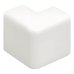 Esquinero exterior, para uso con canaleta LD10, material ABS, Color Blanco Mate