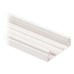 Base para Canaleta / PVC Rígido / 60.3 x 18.5 x 2400 mm / UL94V-0 / Diseño Dos Caras / Color Blanco Mate