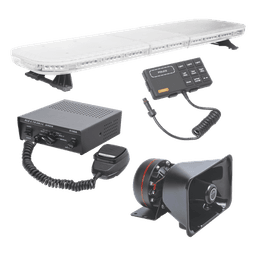 Kit de Equipamiento para Seguridad Pública / Barra LED 88 LEDs G3 / Sirena 100W 7 Tonos / Bocina 100W 8 Ohm / IP65 / SAE / 118 cm (46.5 in)