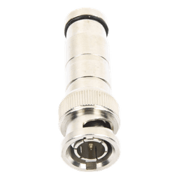 Conector BNC Macho / Compresión Axial / 75 Ohm / RG-59/U / Níquel-Oro-PTFE / 42 mm Largo / 0.14 ft Diámetro
