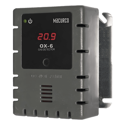 Detector y Controlador de Oxígeno / Rango 0 a 20% O2 / Salida 4-20 mA / Doble Relevador / Montaje 4 x 4 in