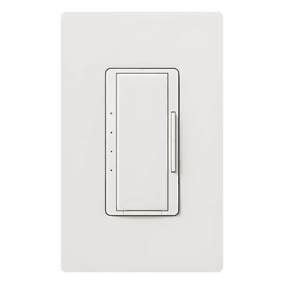 Control de pared para velocidad de ventilador de techo, 4 velocidades silenciosas más apagado, 120 V y 2 A, inalámbrico Clear Connect, para sistema RadioRA 2