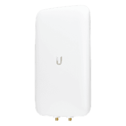 Antena sectorial simétrica UniFi, doble banda con apertura de 90° en 2.4 GHz (10 dBi) y 45° en 5 GHz (15dBi)