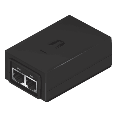 Adaptador PoE Ubiquiti de 48 VDC, 0.5 A, Fast Ethernet (10/100 Mbps)