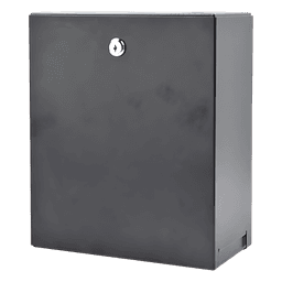 Gabinete de Consolidación / 24 Puertos Keystone / Montaje Pared o Techo Falso / Acero / 256 x 306 x 137 mm