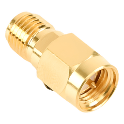 Adaptador en Línea, de Conector SMA Macho a SMA Hembra Inverso, Oro/ Oro/ Teflón.