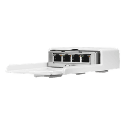 Switch PoE de Paso para Exterior / 4 Puertos Gigabit / 24V PoE / IP67 / -30°C a 70°C / 4 Gbps Throughput