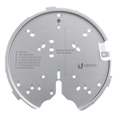 Montaje profesional para Access Points UniFi de plato (AC-PRO/AC-LR/AC-HD/U6-LR/U6-PRO/otros).