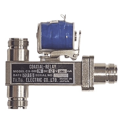 Relevador Coaxial para Antena SPDT, 10-14 Vcc (12 Vcc Nom.), 160 mA, 500 Watt a 1 GHz.