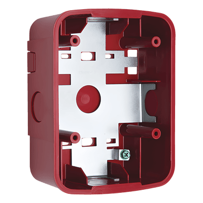 Caja de Montaje en Pared y Techo / Para Bocina y Bocina con Estrobo / Color Rojo / Compatible Serie L