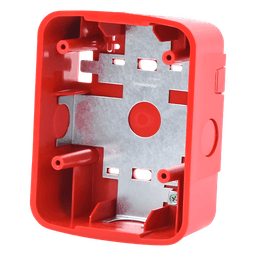 Caja de Montaje en Pared y Techo / Para Bocina y Bocina con Estrobo / Color Rojo / Compatible Serie L