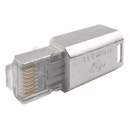 Plug RJ45 Cat6A Blindado, Terminación en Campo, Compatible con Todas las Categorías, Sin Clip Protector de Seguro