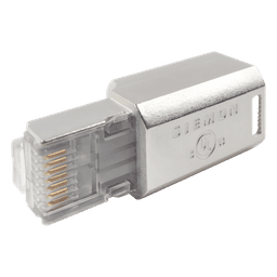 Plug RJ45 Cat6A Blindado / Terminación en Campo / 10G / UL 2043 Plenum / Sin Bota / Compatible Blindado y No Blindado