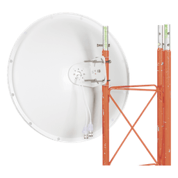 Antena Direccional / Rango Extendido 4.8 - 6.5 GHz / 28 dBi / Haz 7° / Polaridad Dual ±45° y V/H / Resistencia 200 km/h