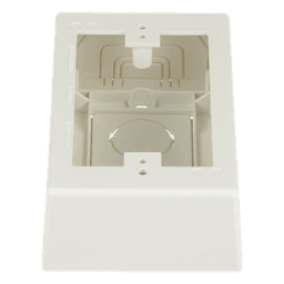 Caja de Pared Superficial, Uso Universal con Placas de Pared, con Cinta Adhesiva, Color Blanco Mate