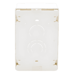 Caja de Pared Superficial, Uso Universal con Placas de Pared, con Cinta Adhesiva, Color Blanco Mate