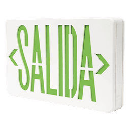 Letrero LED de Salida / Dual 120/240 VAC / Montaje Universal / Batería Ni-Cd de Respaldo / 2.0 W de Consumo / 90 min Autonomía