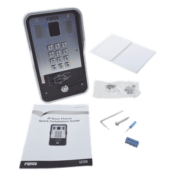Audio Portero IP  2 líneas SIP con relevador integrado, Lector RFID para acceso por clave numérica, tarjeta o llamada remota, PoE