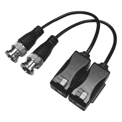 Kit de Transceptores (Baluns) con Terminal PUSH SUPERIOR PIG TAIL en ambos conectores, Resolución 4K , Cable flexible COAXIAL Blindado / COAXITRON / AUDIO POR COAXITRON /Conector 100% COBRE / Calidad PREMIUM