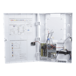 Gabinete de Protección para Controlador de Acceso / Fuente 110 VCA / 8 Canales Independientes / Protección Eléctrica Integrada / Batería de Respaldo