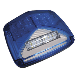 Luz de advertencia de 8 X 6", Color Azul, Con Luz de Trabajo Clara, Ideal para Ambulancias