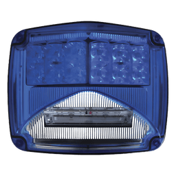 Luz de advertencia de 8 X 6", Color Azul, Con Luz de Trabajo Clara, Ideal para Ambulancias