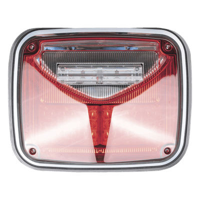 Luz de advertencia de 8 X 6", Color Rojo, Con Luz de Trabajo Clara, Ideal para Ambulancias