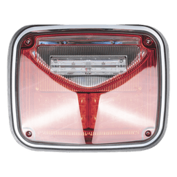 Luz de advertencia de 8 X 6", Color Rojo, Con Luz de Trabajo Clara, Ideal para Ambulancias