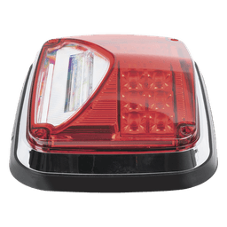 Luz de advertencia de 8 X 6", Color Rojo, Con Luz de Trabajo Clara, Ideal para Ambulancias