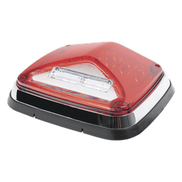 Luz de advertencia de 8 X 6", Color Rojo, Con Luz de Trabajo Clara, Ideal para Ambulancias