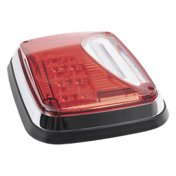 Luz de advertencia de 8 X 6", Color Rojo, Con Luz de Trabajo Clara, Ideal para Ambulancias
