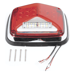 Luz de advertencia de 8 X 6", Color Rojo, Con Luz de Trabajo Clara, Ideal para Ambulancias