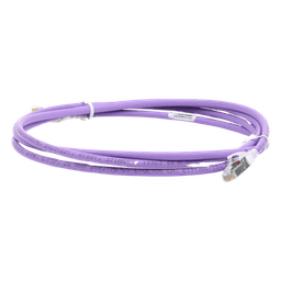 Patch Cord Cat6A S/FTP / CM-LS0H / 2.13 m (7 ft) / Blindaje 360° / Alta Densidad / Violeta