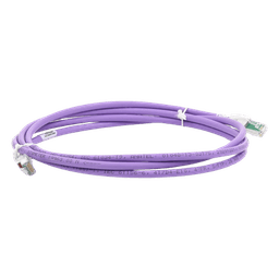 Patch Cord Cat6A S/FTP / CM-LS0H / 2.13 m (7 ft) / Blindaje 360° / Alta Densidad / Violeta