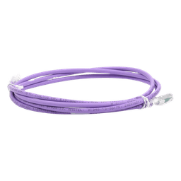 Patch Cord Cat6A S/FTP / CM-LS0H / 2.13 m (7 ft) / Blindaje 360° / Alta Densidad / Violeta