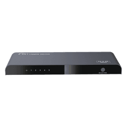 Switch Conmutador HDMI de 5 entradas a 1 salida / 4K @ 60Hz / HDMI 2.0 / HDCP 2.0 / HDMI 3D / Soporta audio estándar, DSD (Direct Stream Digital) y HD (HBR) / Diferentes modos de conmutación, Manual, Control Remoto y RS232.