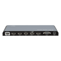 Switch Conmutador HDMI de 5 entradas a 1 salida / 4K @ 60Hz / HDMI 2.0 / HDCP 2.0 / HDMI 3D / Soporta audio estándar, DSD (Direct Stream Digital) y HD (HBR) / Diferentes modos de conmutación, Manual, Control Remoto y RS232.