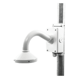Montaje Universal de Pared / Cuello de Ganso Anti-Retorno / Caja de Conexiones Exterior / Carga 4.5 kg / Aluminio Blanco