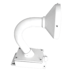 Montaje Universal de Pared / Cuello de Ganso Anti-Retorno / Caja de Conexiones Exterior / Carga 4.5 kg / Aluminio Blanco