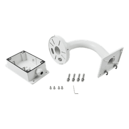 Montaje Universal de Pared / Cuello de Ganso Anti-Retorno / Caja de Conexiones Exterior / Carga 4.5 kg / Aluminio Blanco