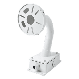 Montaje Universal de Pared / Cuello de Ganso Anti-Retorno / Caja de Conexiones Exterior / Carga 4.5 kg / Aluminio Blanco