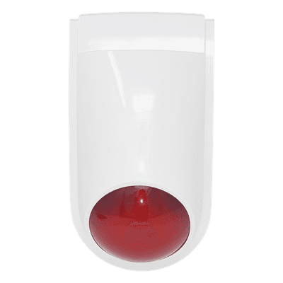 Sirena Estrobo SFIRE SF-06R / 110 dB / 12 VCC / Estrobo Rojo Integrado / Uso Interior y Exterior