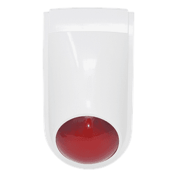 Sirena Estrobo SFIRE SF-06R / 110 dB / 12 VCC / Estrobo Rojo Integrado / Uso Interior y Exterior
