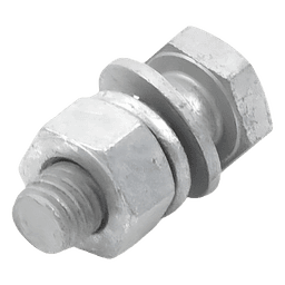 Tornillo estructural / Grado A325 / 1/2 x 1-1/2 pulg / Cabeza hexagonal / Tuerca plana / Galvanizado