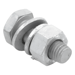 Tornillo estructural / Grado A325 / 1/2 x 1-1/2 pulg / Cabeza hexagonal / Tuerca plana / Galvanizado