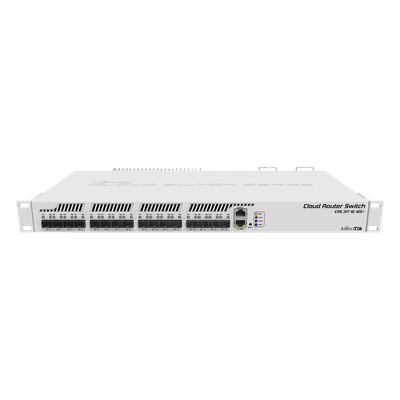Switch gestionable Layer 3 / 16 puertos SFP+ 10 GbE / 1 puerto Gigabit Ethernet / Montaje en rack / Fuente redundante
